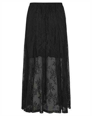 SRLaurel Midi Nederdel - Black